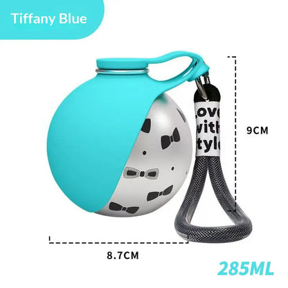 Ultimate 2-In-1 Portable Dog Water Bottle & Bowl - 10Oz Leak-Proof Stainless Steel Dispenser for Travel, Hiking & Walks