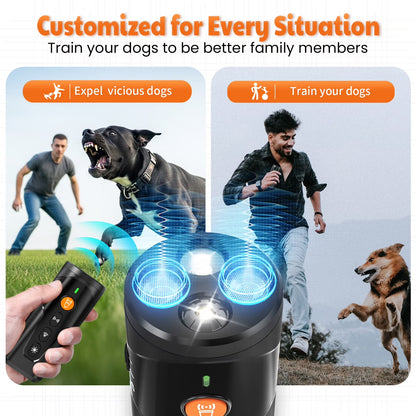 Ultrasonic Bark Control Device, Handheld Dog Deterrent for Behavioral Correction, Non-Invasive Alternative to Shock Collars