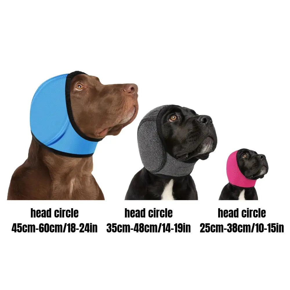 Adjustable Dog Ear Protector Earmuffs - 2 Pack Bandana for Noise Reduction, Hearing Protection & Swimming Comfort