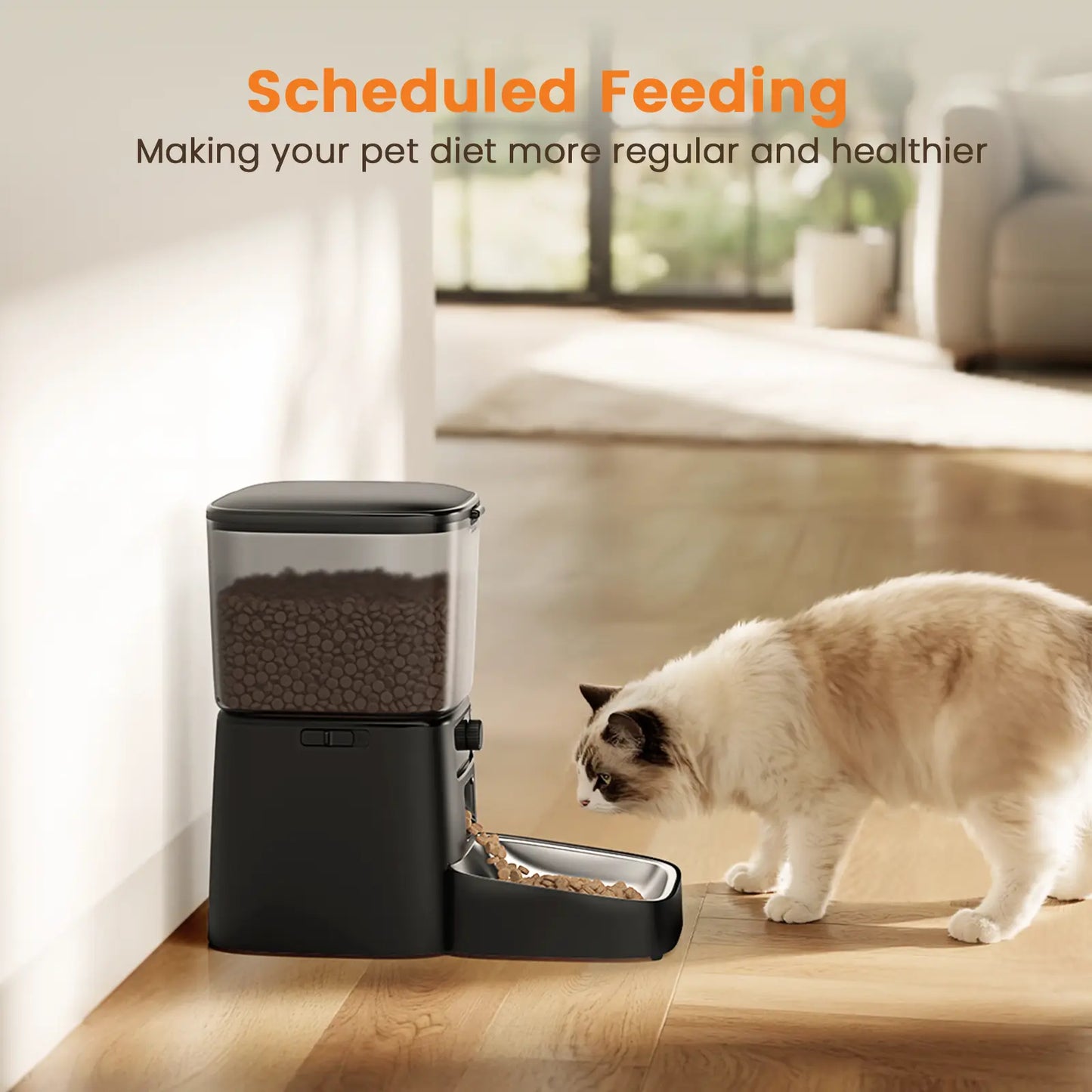 Oneisall 3.5L Smart Pet Feeder - Automatic Timed Food Dispenser for Cats, Dogs & Small Pets