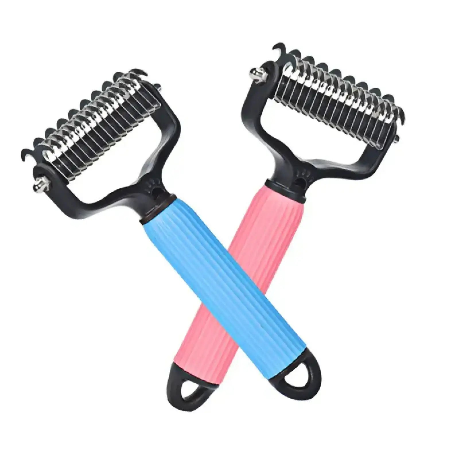 Ultimate Pet Grooming Tool - Double-Sided Stainless Steel Detangling Comb for Dogs | Effortless Shedding Removal & Matted Hair Tamer | Essential Daily Coat Care Supplies