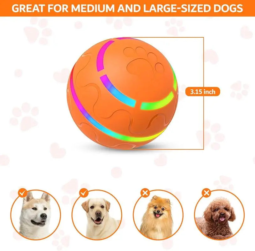 Vibrating Shaky Ball Toy for Dogs & Cats - USB Rechargeable, Automatic Moving Fun for All Sizes!