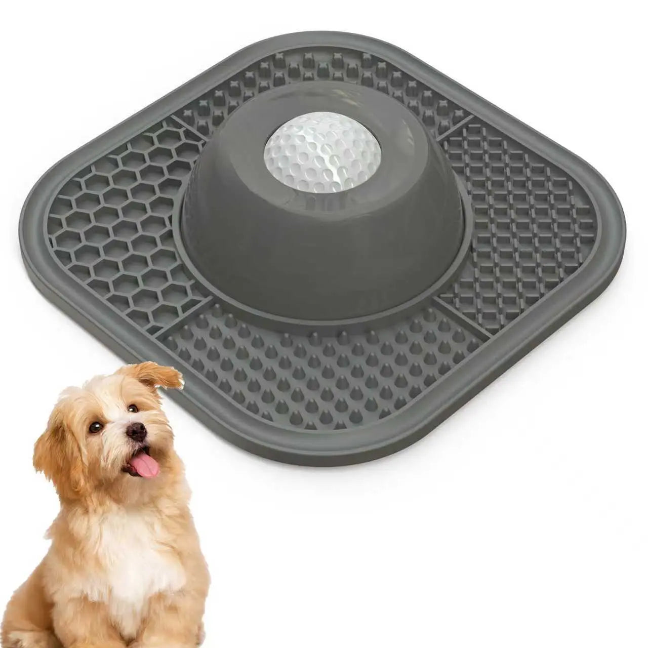 Pawlove Slow Feeder Dog Bowl - Entertaining Anti-Slip Lick Bowl for Bone Broth & Yogurt - Ideal for All Breeds - Perfect Post-Op Nutrition & Dietary Supplement!
