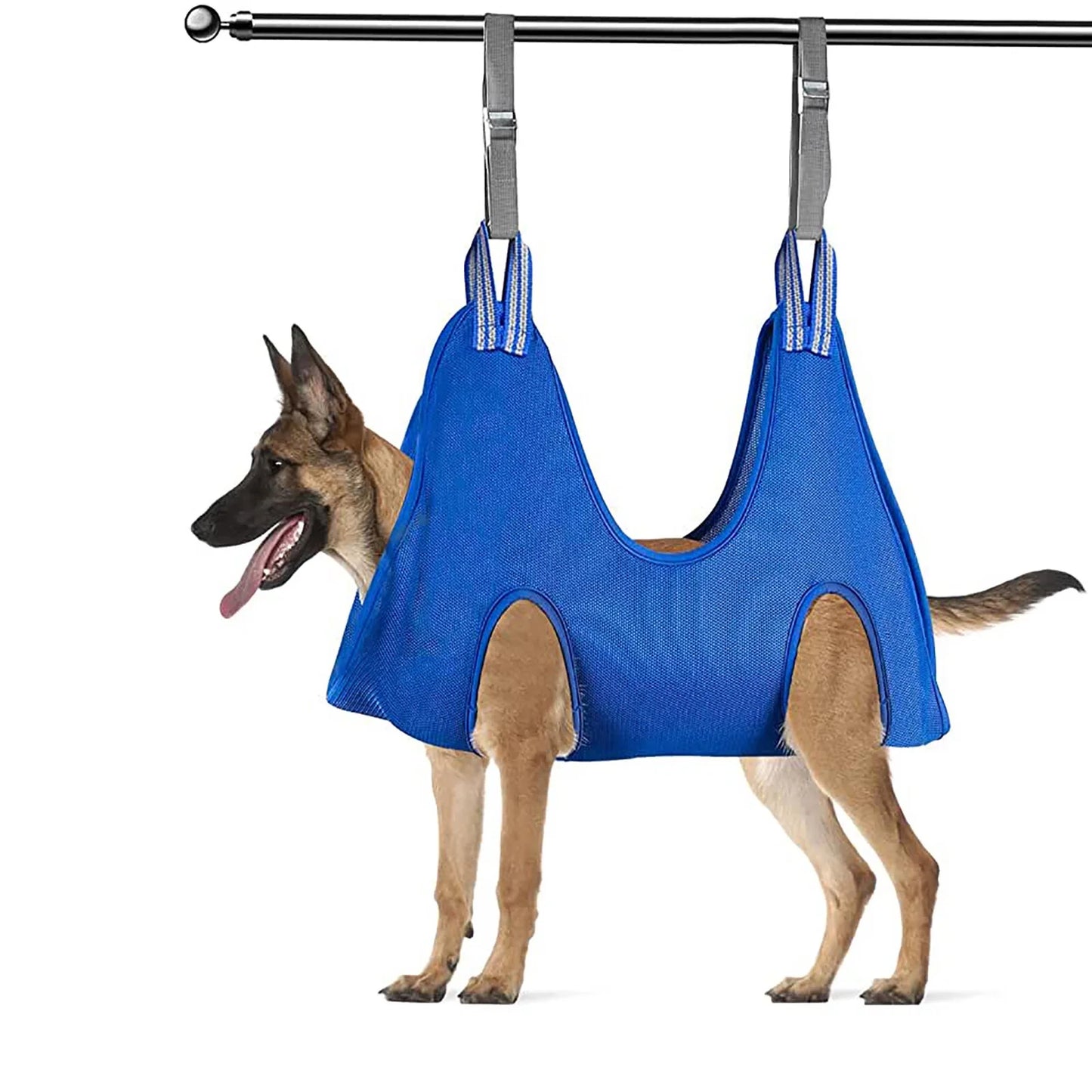 Sehao Dog Grooming Harness for Nail Trimming - Pet Grooming Sling Holder in Blue, Size L