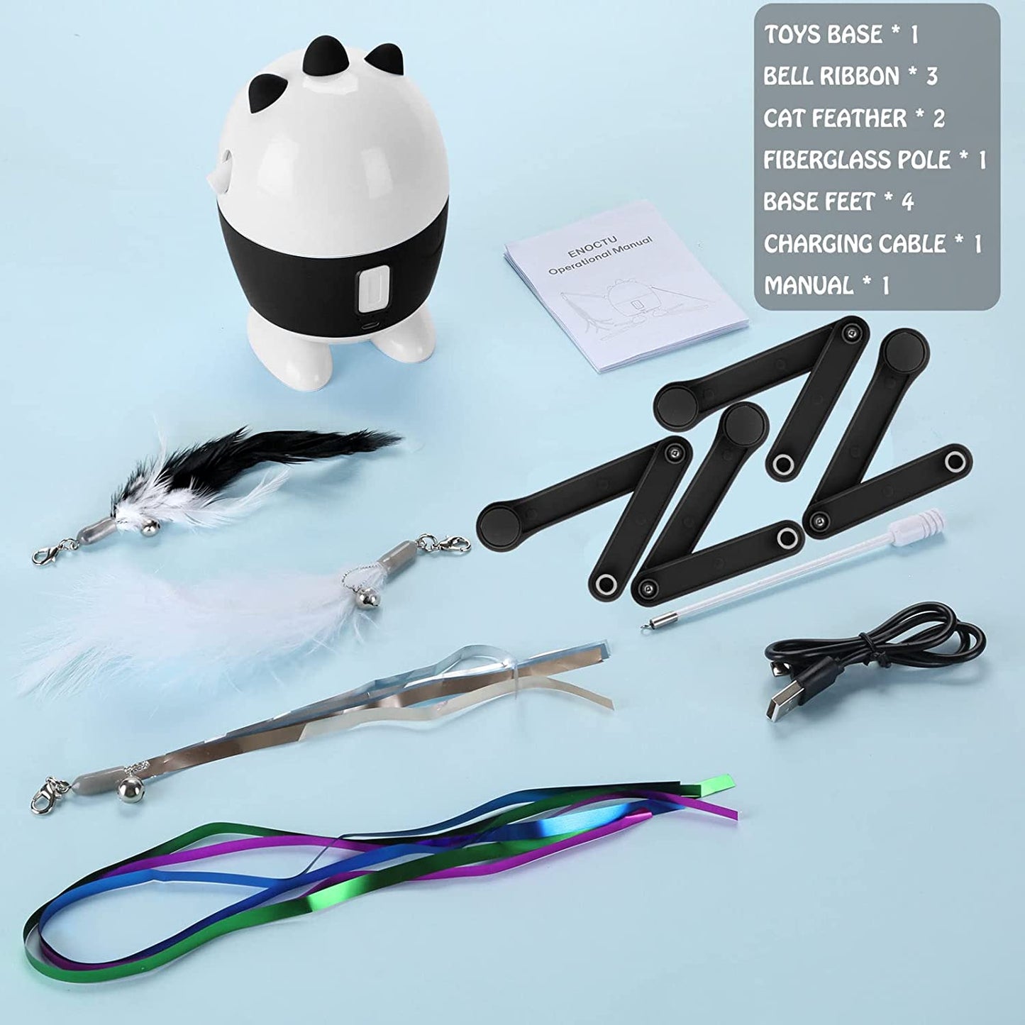 Interactive 2-in-1 Cat Light and Feather Toys - Rechargeable Automatic Exercise Toys for Indoor Cats and Kittens