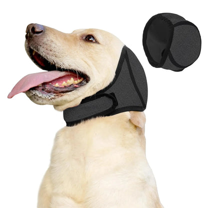 Adjustable Dog Ear Protector Earmuffs - 2 Pack Bandana for Noise Reduction, Hearing Protection & Swimming Comfort