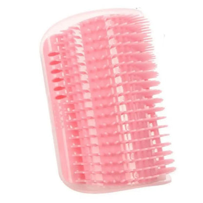 Cat Corner Grooming Brush - Soft Massage Self-Grooming Tool for Cats and Dogs, Interactive Home Entertainment Accessory