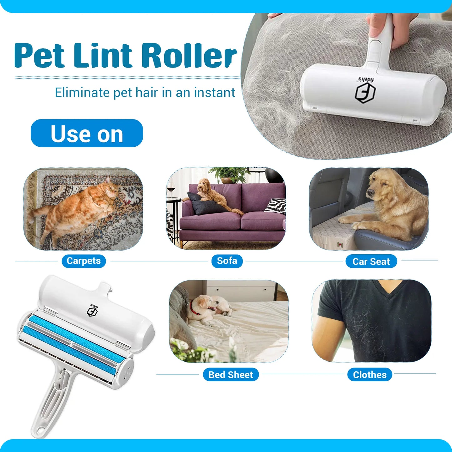 Ultimate 4-in-1 Pet Grooming Kit: Reusable Hair Remover, Double-Sided Shedding Brush, Nail Clippers, and Stylish Nylon Collar for Medium Dogs - Pink