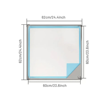 Dog Pee Pad Holder - Non-Slip Silicone Potty Training Tray with Magnetic Clips and Leak-Proof Raised Edge for Indoor Floor Protection