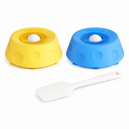 Pawpace Soccer Style Multi-Purpose Dog Bowl Set - Includes Free Peanut Butter Spatula, Slow Feeder, Lick Bowl Mat, 8 Suction Cups & No-Mess Liquid Treat Enrichment!