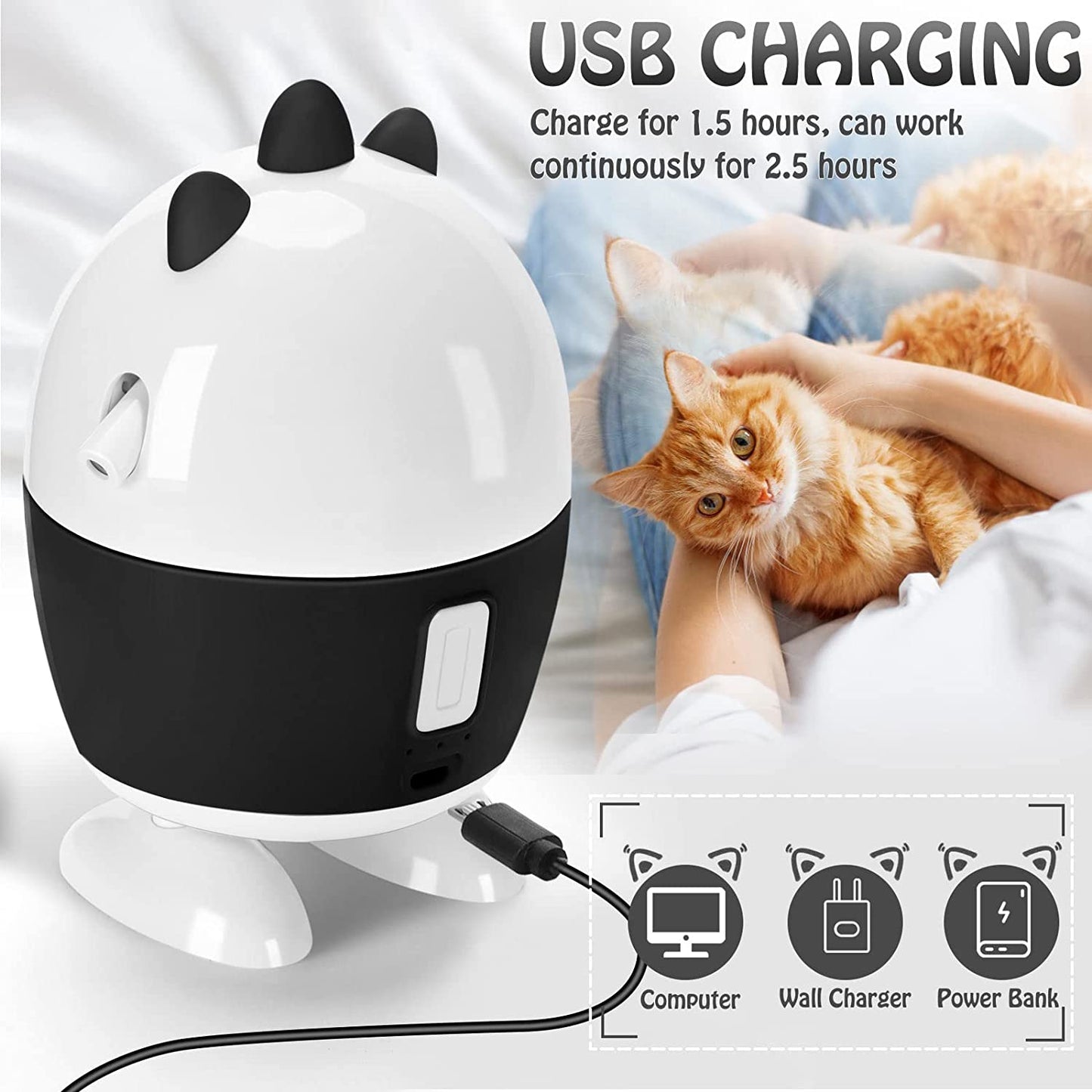 Interactive 2-in-1 Cat Light and Feather Toys - Rechargeable Automatic Exercise Toys for Indoor Cats and Kittens