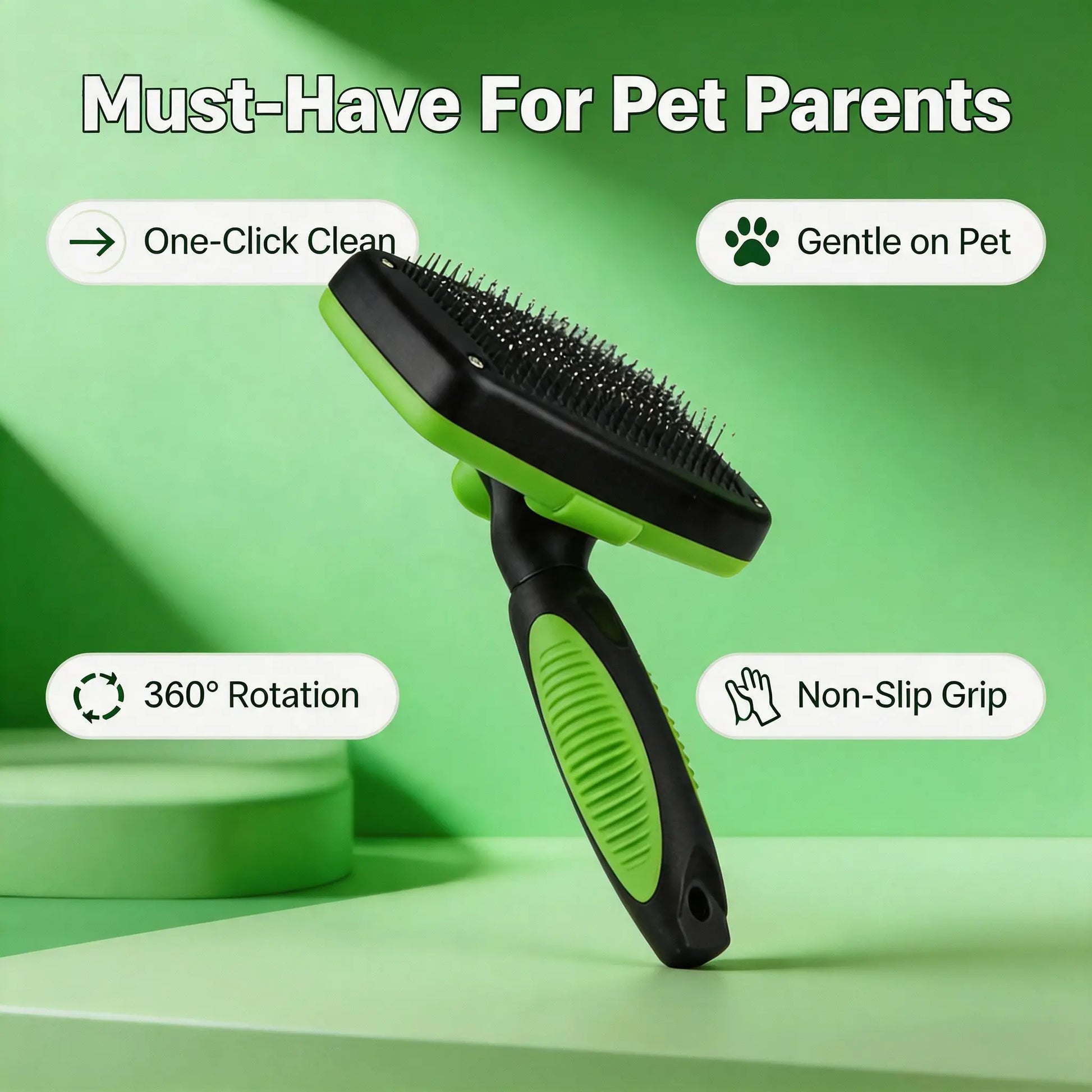 Revolutionary Self-Cleaning Pet Slicker Brush - Effortless One-Click Grooming for Dogs & Cats!