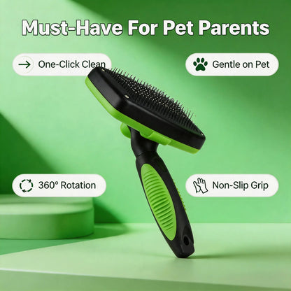 Revolutionary Self-Cleaning Pet Slicker Brush - Effortless One-Click Grooming for Dogs & Cats!