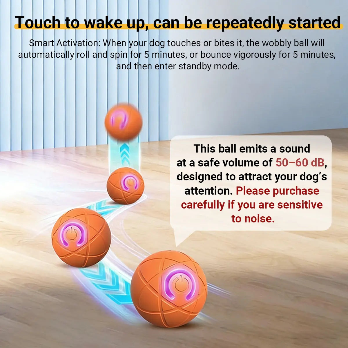 Vibrating Shaky Ball Toy for Dogs & Cats - USB Rechargeable, Automatic Moving Fun for All Sizes!