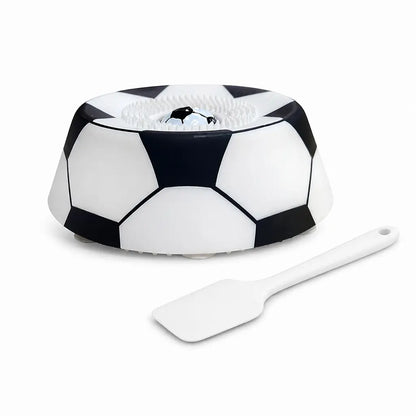Pawpace Soccer Style Multi-Purpose Dog Bowl Set - Includes Free Peanut Butter Spatula, Slow Feeder, Lick Bowl Mat, 8 Suction Cups & No-Mess Liquid Treat Enrichment!