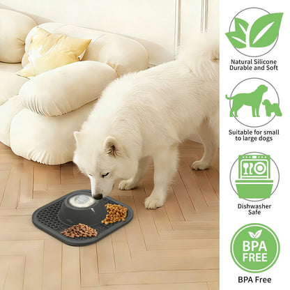 Pawlove Slow Feeder Dog Bowl - Entertaining Anti-Slip Lick Bowl for Bone Broth & Yogurt - Ideal for All Breeds - Perfect Post-Op Nutrition & Dietary Supplement!