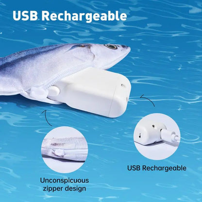 Ultra-Realistic Interactive Cat Toy Set - 3-Pack Flopping Fish with Tap-Activated Flapping Modes, Catnip, and Rechargeable Features - Includes Sardine, Saury, and Yellow Croaker (7.1 Inches)