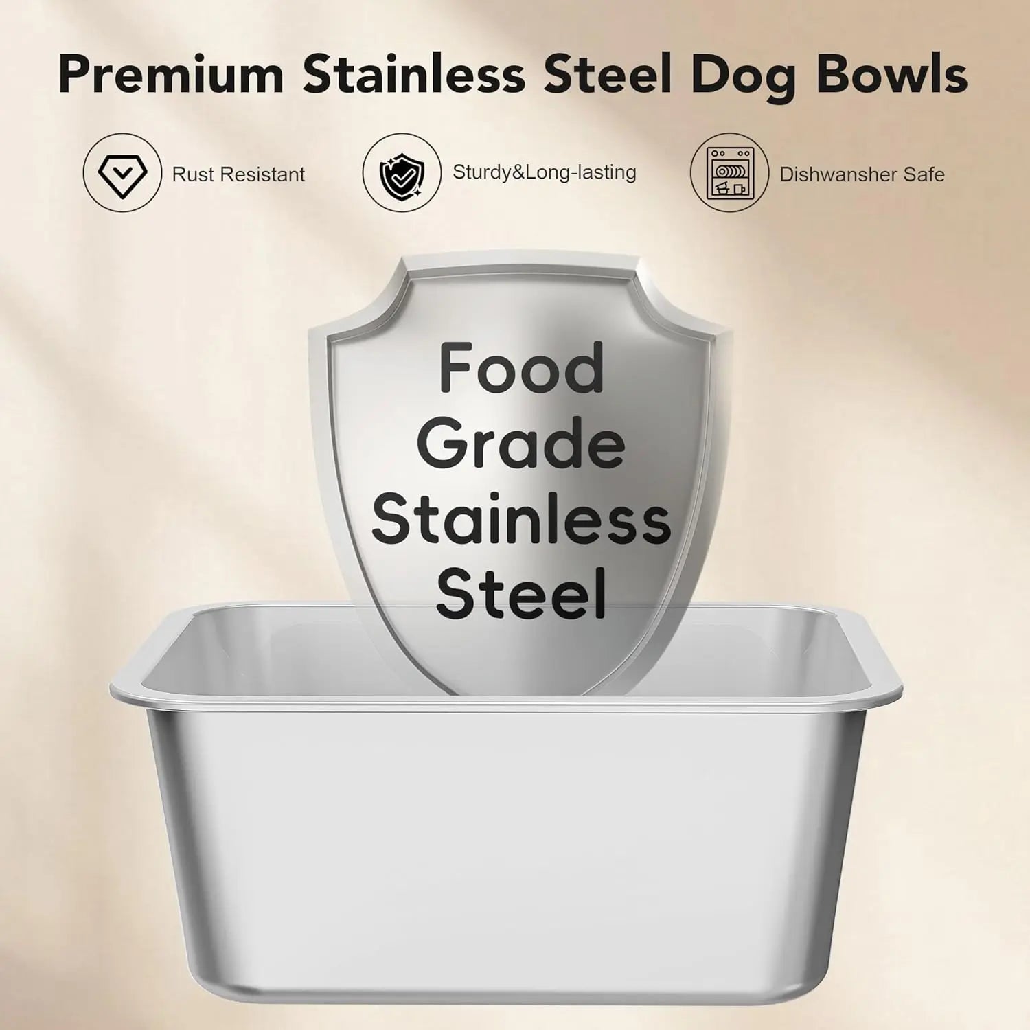 Premium Stainless Steel Dog Water Bowl Set - 7L & 10L Capacity with Anti-Splash Design, XXL Silicone Mat, and Spill-Proof Slow Feeder for Indoor and Outdoor Use, Featuring Double Anti-Skid Technology