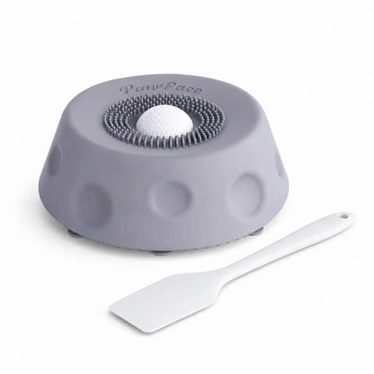 Pawpace Soccer Style Multi-Purpose Dog Bowl Set - Includes Free Peanut Butter Spatula, Slow Feeder, Lick Bowl Mat, 8 Suction Cups & No-Mess Liquid Treat Enrichment!
