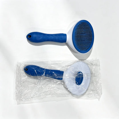 Pet Grooming Deshedding Tool with One-Click Cleaning Mechanism for Dogs and Cats, Hair Removal Comb and Brush, Essential Grooming Supplies