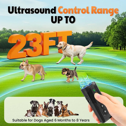 Ultrasonic Bark Control Device, Handheld Dog Deterrent for Behavioral Correction, Non-Invasive Alternative to Shock Collars