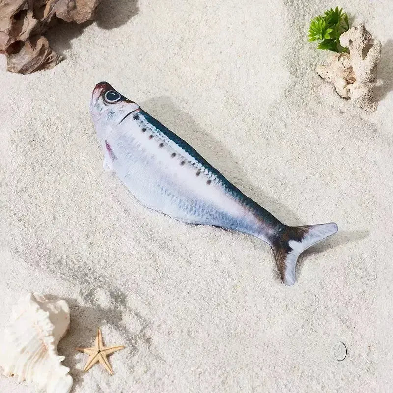Ultra-Realistic Interactive Cat Toy Set - 3-Pack Flopping Fish with Tap-Activated Flapping Modes, Catnip, and Rechargeable Features - Includes Sardine, Saury, and Yellow Croaker (7.1 Inches)
