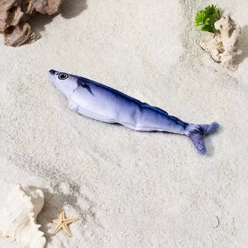 Ultra-Realistic Interactive Cat Toy Set - 3-Pack Flopping Fish with Tap-Activated Flapping Modes, Catnip, and Rechargeable Features - Includes Sardine, Saury, and Yellow Croaker (7.1 Inches)