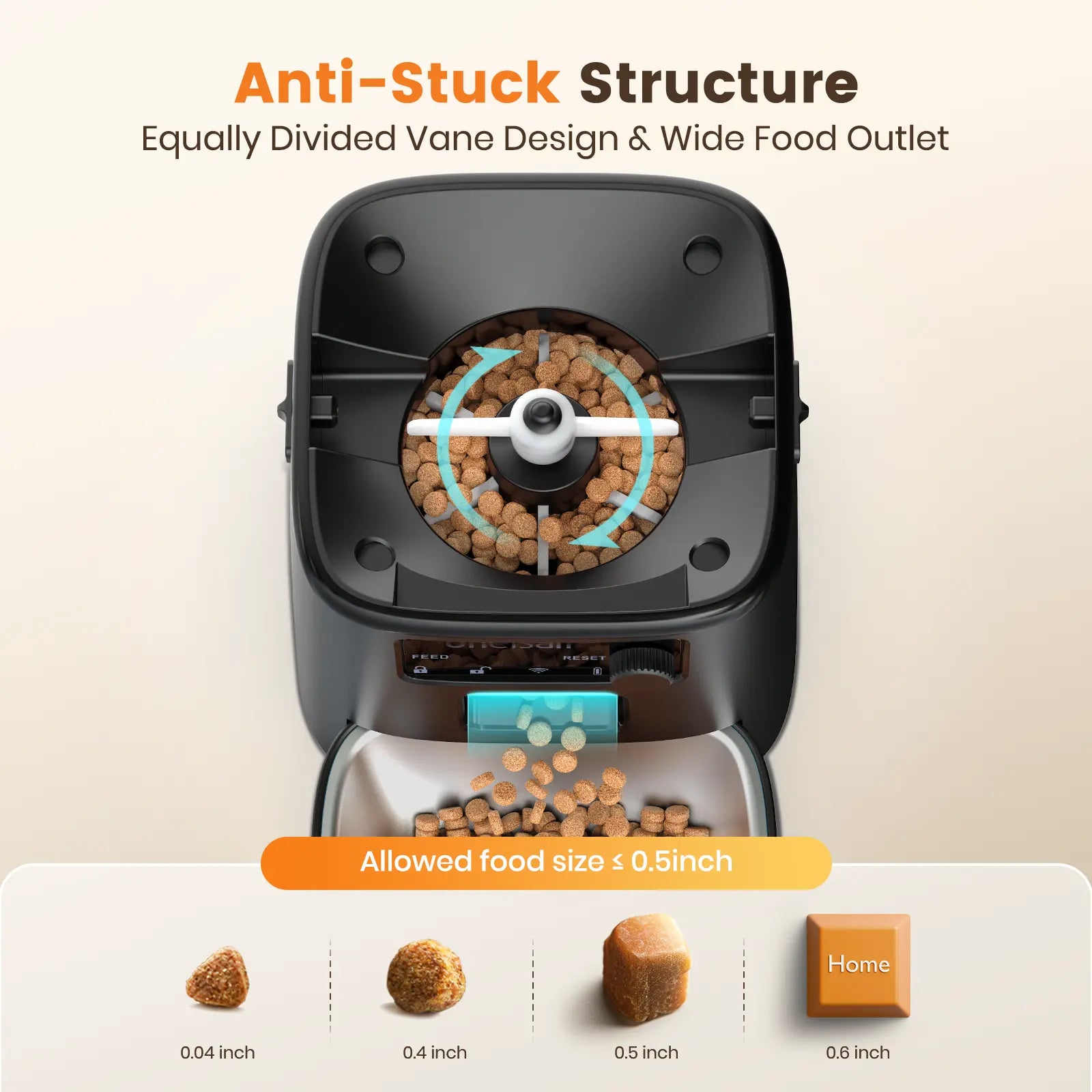 Oneisall 3.5L Smart Pet Feeder - Automatic Timed Food Dispenser for Cats, Dogs & Small Pets