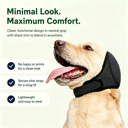 Noise-Cancelling Ear Wrap for Dogs - Adjustable, Water-Resistant Calming Ear Muffs for Thunder, Fireworks, and Bathing
