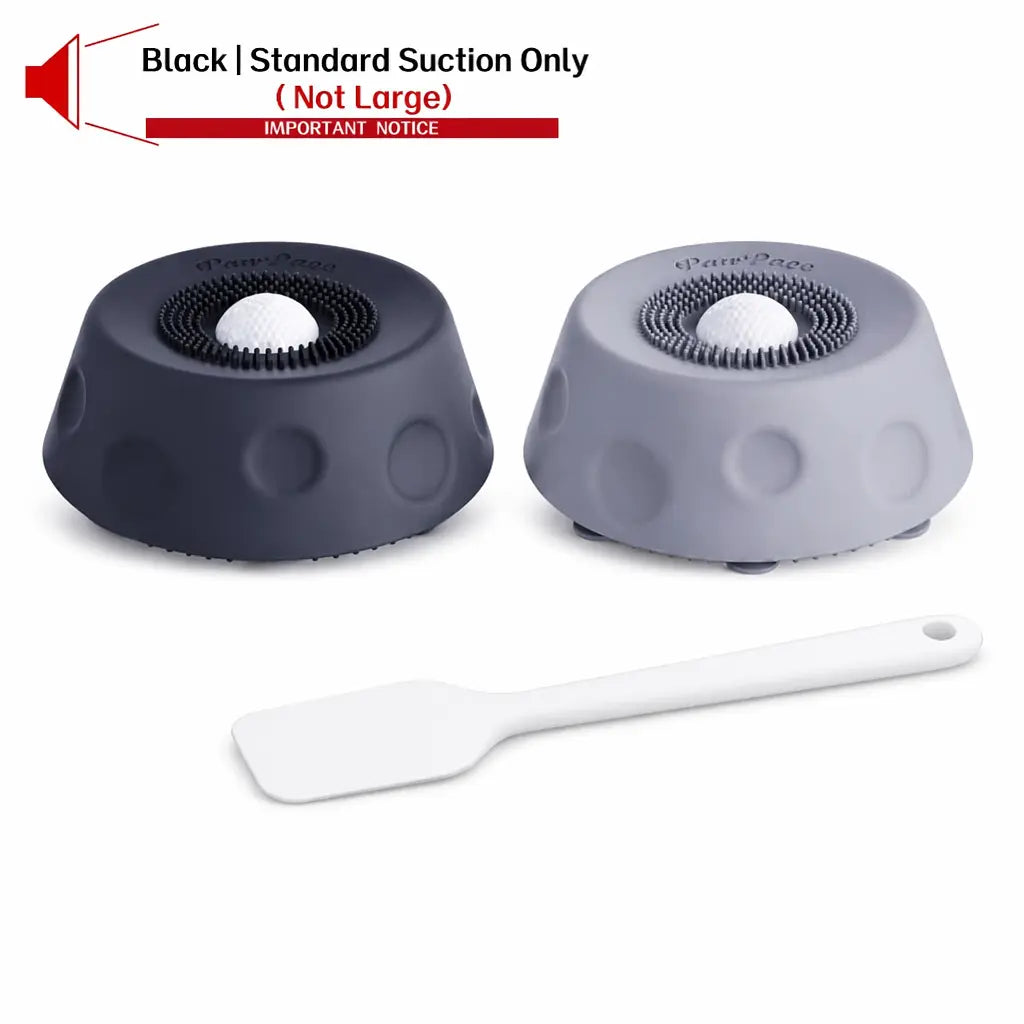 Pawpace Soccer Style Multi-Purpose Dog Bowl Set - Includes Free Peanut Butter Spatula, Slow Feeder, Lick Bowl Mat, 8 Suction Cups & No-Mess Liquid Treat Enrichment!