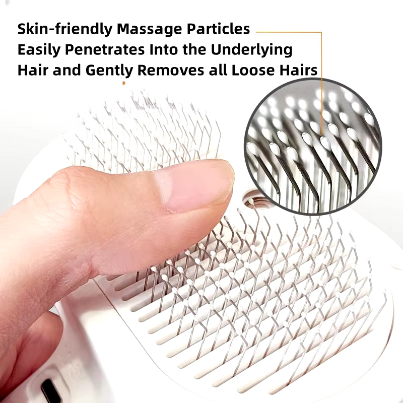 3-in-1 Electric Pet Grooming Brush with Steam Spray, Massage Function, and Anti-Tangle Design for Dogs and Cats