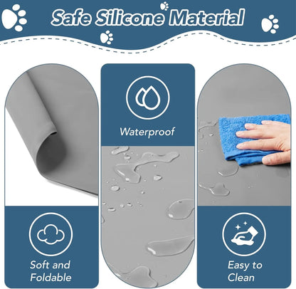 Dog Pee Pad Holder - Non-Slip Silicone Potty Training Tray with Magnetic Clips and Leak-Proof Raised Edge for Indoor Floor Protection