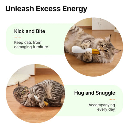 Potaroma Premium Natural Silvervine Cat Toys – Safe Interactive Chew Kicker for Indoor Cats and Kittens – Alleviates Boredom and Stress