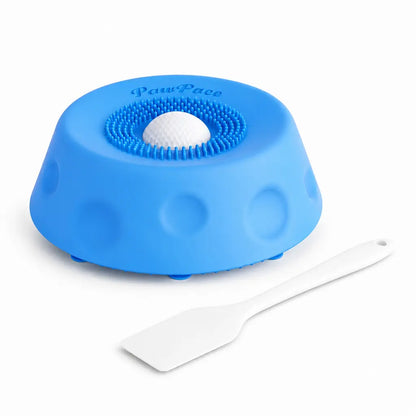 Pawpace Soccer Style Multi-Purpose Dog Bowl Set - Includes Free Peanut Butter Spatula, Slow Feeder, Lick Bowl Mat, 8 Suction Cups & No-Mess Liquid Treat Enrichment!