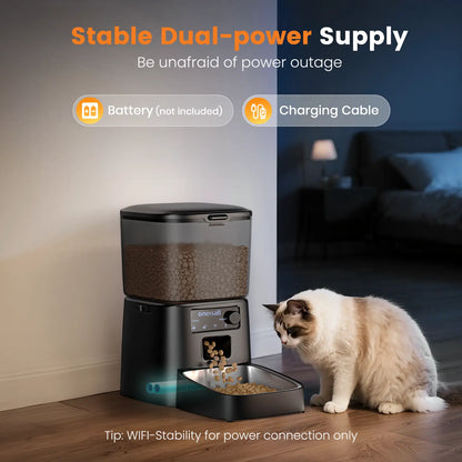 Oneisall 3.5L Smart Pet Feeder - Automatic Timed Food Dispenser for Cats, Dogs & Small Pets