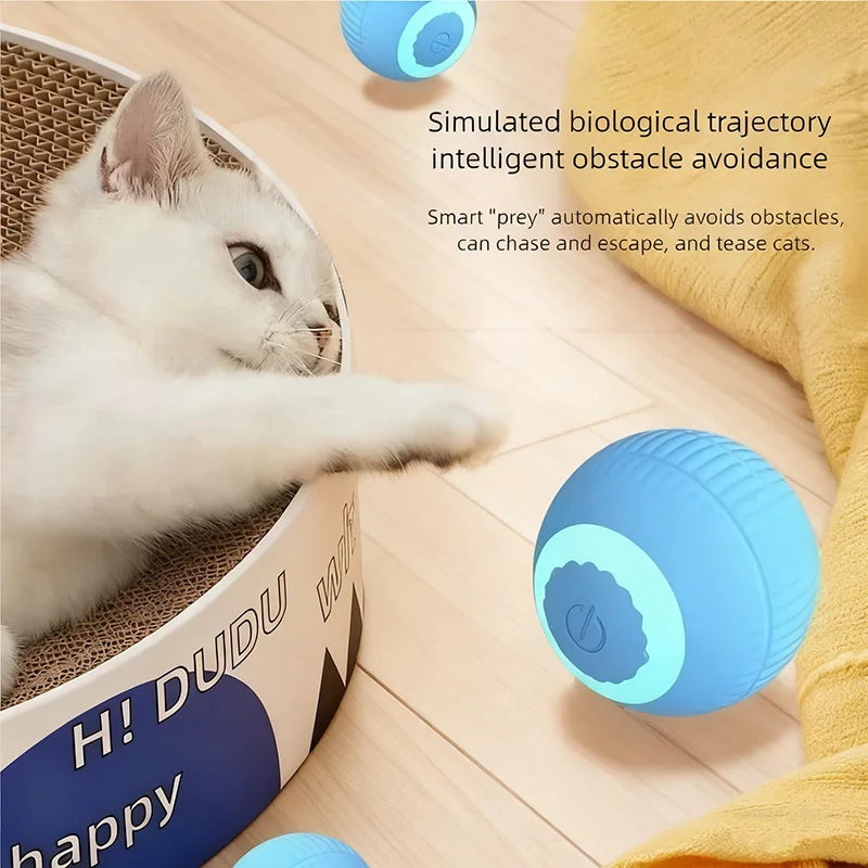 Automatic Rolling Smart Toy Ball for Cats - Interactive Electric Teaser, Bite Resistant, and Boredom Relief Solution