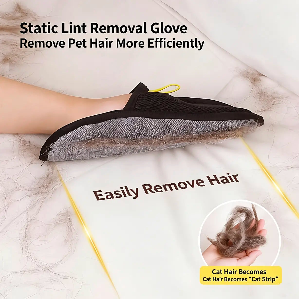Ultimate Oversized Pet Hair Remover Glove - Extra Thick & Reusable Grooming Mitt for Effortless Fur Removal from Sofas, Clothes & Carpets!