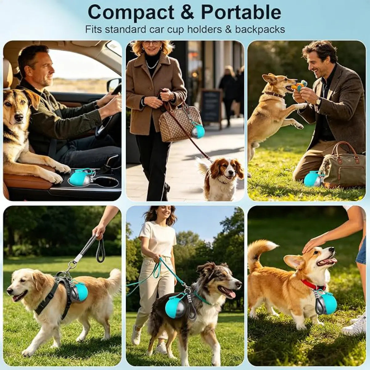Ultimate 2-In-1 Portable Dog Water Bottle & Bowl - 10Oz Leak-Proof Stainless Steel Dispenser for Travel, Hiking & Walks