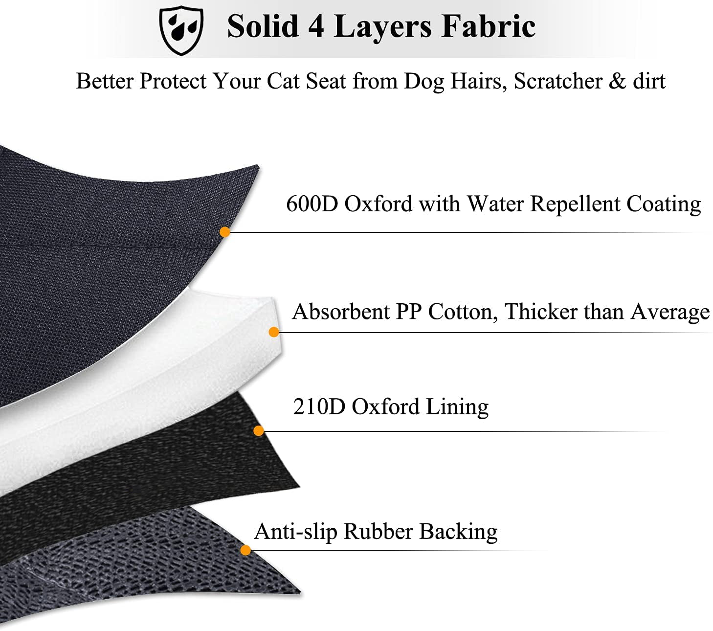 Premium Dog Seat Cover for Backseat Protection - Anti-Slip Bench Protector for Cars, SUVs, and Trucks - Heather Khaki, 46" L x 52" W