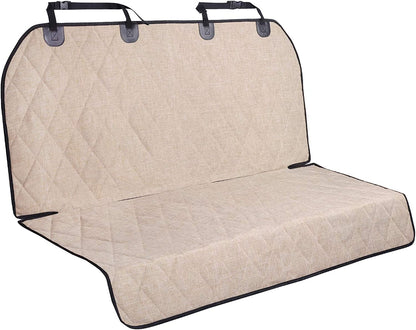 Premium Dog Seat Cover for Backseat Protection - Anti-Slip Bench Protector for Cars, SUVs, and Trucks - Heather Khaki, 46" L x 52" W