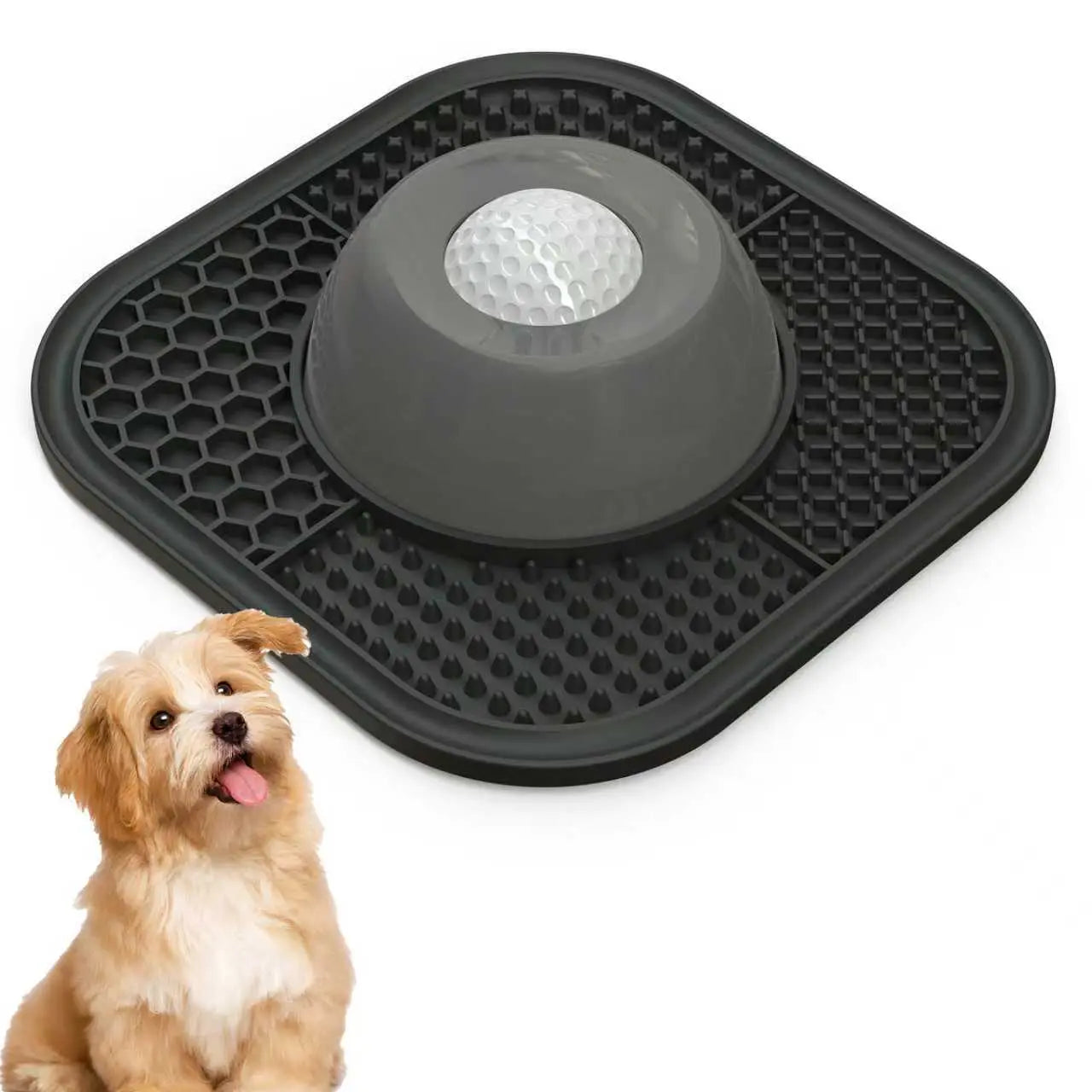 Pawlove Slow Feeder Dog Bowl - Entertaining Anti-Slip Lick Bowl for Bone Broth & Yogurt - Ideal for All Breeds - Perfect Post-Op Nutrition & Dietary Supplement!