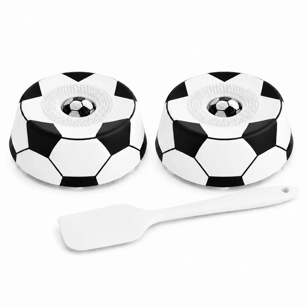 Pawpace Soccer Style Multi-Purpose Dog Bowl Set - Includes Free Peanut Butter Spatula, Slow Feeder, Lick Bowl Mat, 8 Suction Cups & No-Mess Liquid Treat Enrichment!