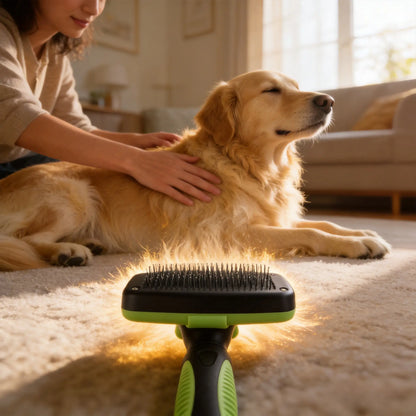 Revolutionary Self-Cleaning Pet Slicker Brush - Effortless One-Click Grooming for Dogs & Cats!