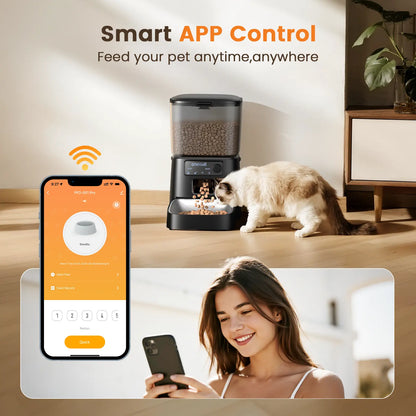 Oneisall 3.5L Smart Pet Feeder - Automatic Timed Food Dispenser for Cats, Dogs & Small Pets
