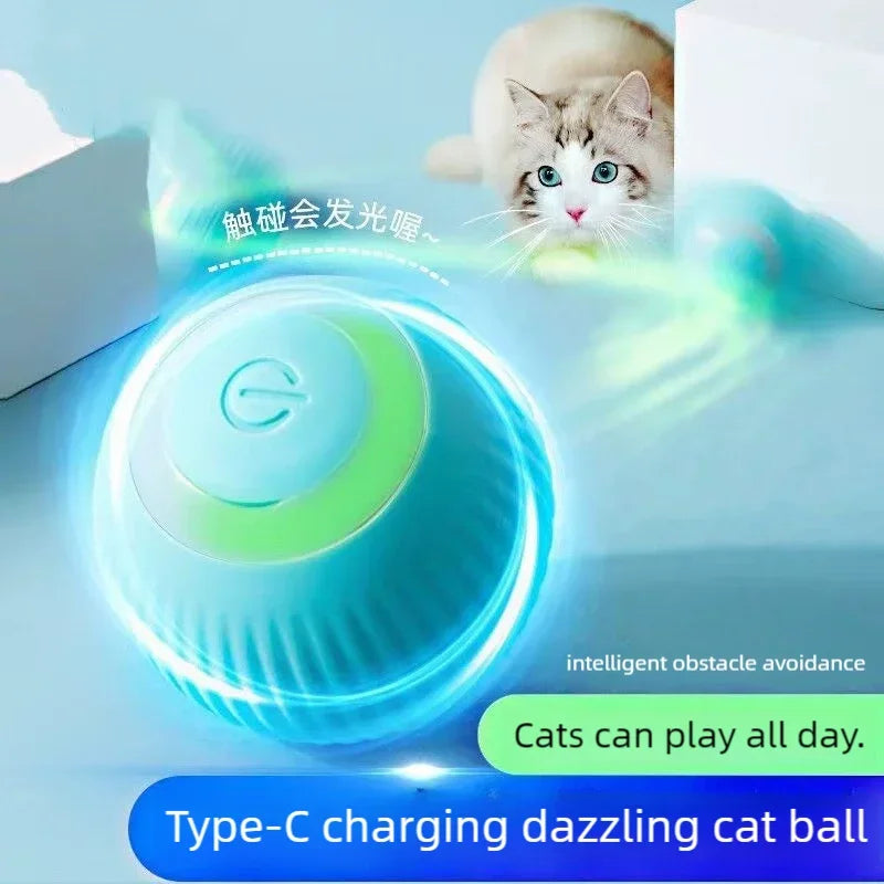 Automatic Rolling Smart Toy Ball for Cats - Interactive Electric Teaser, Bite Resistant, and Boredom Relief Solution