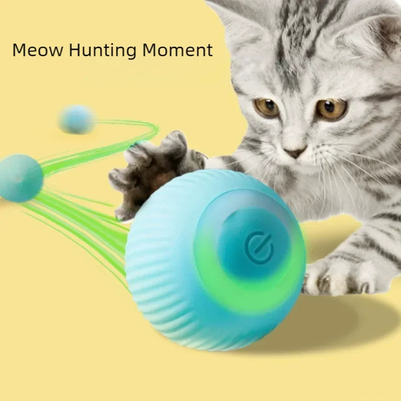 Automatic Rolling Smart Toy Ball for Cats - Interactive Electric Teaser, Bite Resistant, and Boredom Relief Solution